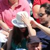 Vianney et sa compagne Catherine Robert lors des Internationaux de France de Roland-Garros à Paris le 10 juin 2017. © Jacovides - Moreau / Bestimage
