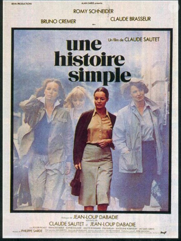 L'affiche du film de Claude Sautet "Une histoire simple" (1978) avec Romy Schneider