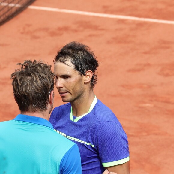 Stan Wawrinka, Rafael Nadal - Rafael Nadal, vainqueur pour la 10ème fois, de la finale homme des Internationaux de Tennis de Roland-Garros à Paris le 11 juin 2017. © Dominique Jacovides-Cyril Moreau/Bestimage