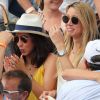 Xisca Perello, la compagne de Rafa, Maria Isabel Nadal, la soeur de Rafa - Le clan Nadal dans les tribunes des Internationaux de France de Tennis de Roland Garros. Le 11 juin 2017 © Jacovides-Moreau / Bestimage