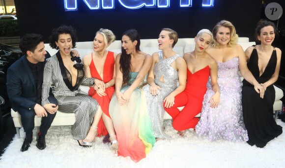 Paul Downs, Ilana Glazer, Kate McKinnon, Demi Moore, Scarlett Johansson, Zoë Kravitz, Jillian Bell et Lucia Aniello - Première du film "Rough Night" au théâtre AMC Lincoln Square à New York City, New York, Etats-Unis, le 12 juin 2017.  Celebs attending the "Rough Night" premiere presented by SVEDKA Vodka at AMC Lincoln Square Theater in New York City, NY, USA on June 12, 2017.12/06/2017 - New York