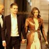 Miranda Kerr et son fiancé Evan Spiegel à Paris, France, le 11 avril 2017.