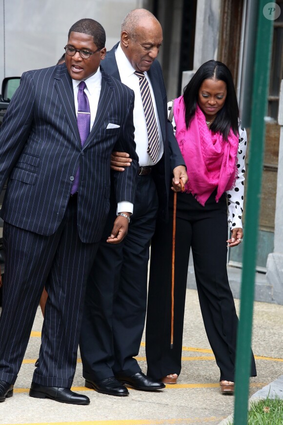 Bill Cosby arrive au tribunal de Norristown pour l'ouverture de son procès pour agression sexuelle le 5 juin 2017. Il est accompagne par Keshia Knight Pulliam, une actrice qui jouait dans son soap "Cosby Show".