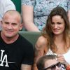 Exclusif - Dominic Purcell et son amie Los van Delft dans les tribunes des internationaux de tennis de Roland Garros à Paris, le 2 juin 2017. © Dominique Jacovides-Cyril Moreau/Bestimage