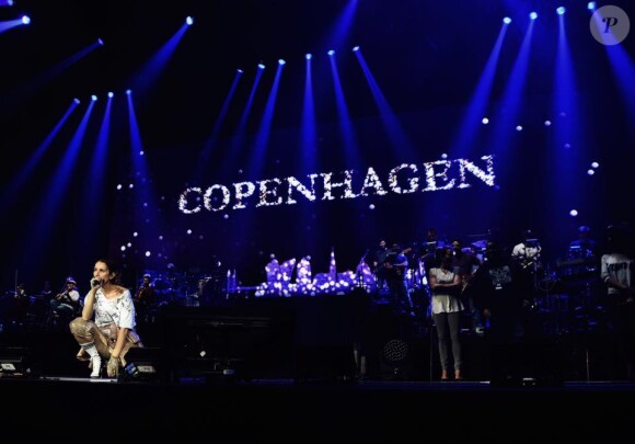 Céline Dion en répétitions à Copenhague, le 15 juin 2017