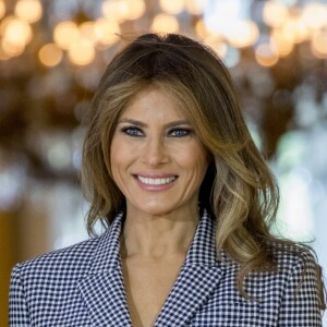 La reine Mathilde et le roi Philippe de Belgique rencontrent le président des Etats-Unis Donald Trump et sa femme Melania Trump au palais royal de Bruxelles, le 24 mai 2017.