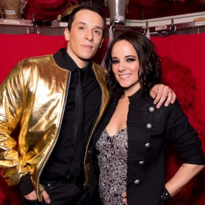 Exclusif - Grégoire Lyonnet et sa femme Alizée - Backstage de l'émission "Tous au Moulin Rouge pour le sidaction" au Moulin Rouge à Paris le 20 mars 2017.  © Cyril Moreau - Dominique Jacovides / Bestimage