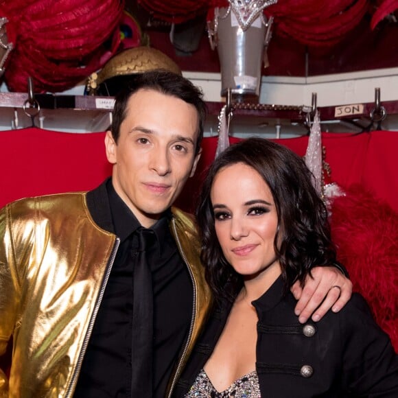 Exclusif - Grégoire Lyonnet et sa femme Alizée - Backstage de l'émission "Tous au Moulin Rouge pour le sidaction" au Moulin Rouge à Paris le 20 mars 2017.  © Cyril Moreau - Dominique Jacovides / Bestimage