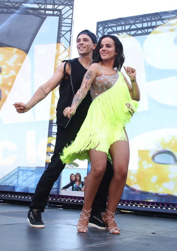 Alizée et son compagnon Grégoire Lyonnet - Spectacle "Danse avec les stars" lors du 55ème Festival de Télévision de Monte-Carlo à Monaco, le 14 juin 2015.
