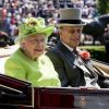 La reine Elisabeth II d'Angleterre, le prince Philip, duc d'Edimbourg - La famille royale d'Angleterre lors de la première journée des courses hippiques "Royal Ascot" le 20 juin 2017.