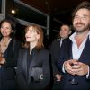 Isabelle Giordano (directrice générale d'Unifrance), Isabelle Huppert et Edouard Baer - Soirée d'anniversaire du 25e Festival du film français au Japon à l'ambassade de France à Tokyo, Japon, le 22 juin 2017.