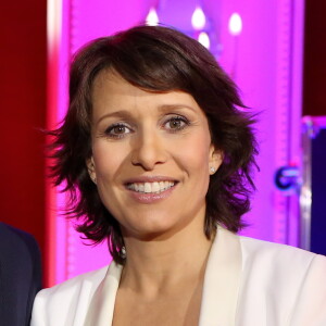 Carole Rousseau enceinte - Exclusif - Backstage  de l'enregistrement au theatre Marigny de l'emission "Toute la tele chante pour le Sidaction" le 21 mars 2013.