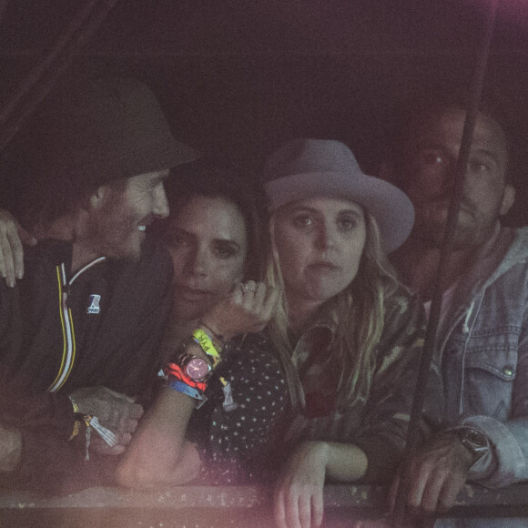 David et Victoria Beckham au concert d'Ed Sheeran célébré au Glastonbury Festival le 25 juin 2017