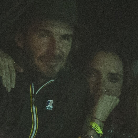David et Victoria Beckham au concert d'Ed Sheeran célébré au Glastonbury Festival le 25 juin 2017