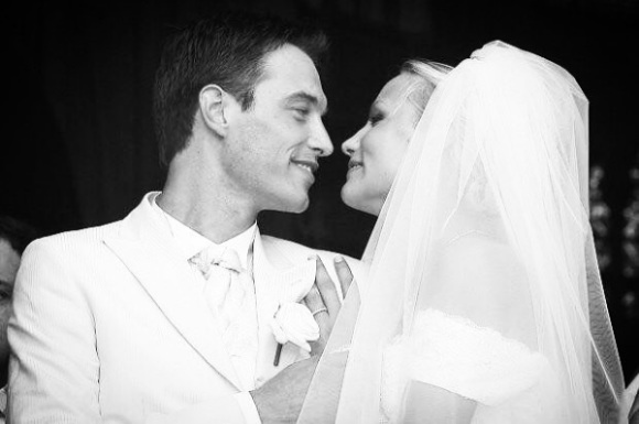 Elodie Gossuin et Bertrand Lacherie, mariés depuis 11 ans. Un cliché datant du 1er juillet 2006.
