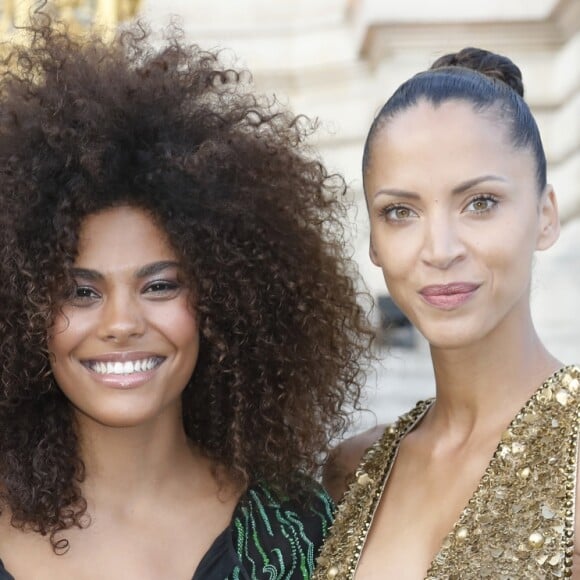 Tina Kunakey et Noémie Lenoir - Dîner de l'Amfar au Petit Palais à Paris, le 2 juillet 2017. © Marc Ausset-Lacroix/Bestimage