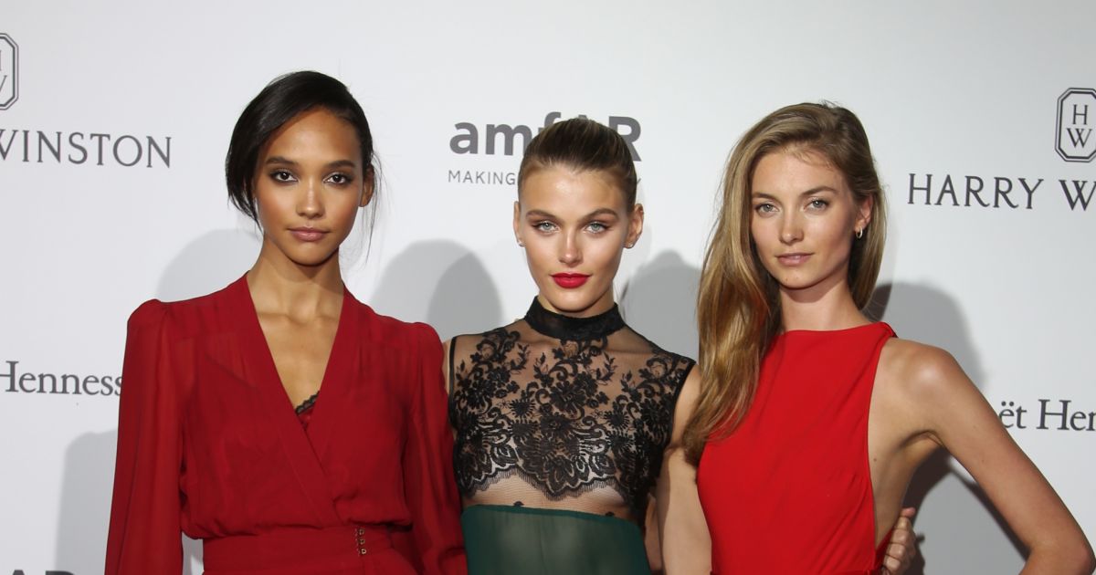 Cora Emmanuel, Madison Headrick et Iris van Berne - Dîner de l'Amfar au