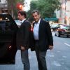 Exclusif - Carla Bruni-Sarkozy et son mari Nicolas Sarkozy quittent l'hôtel Carlyle à New York pour aller dîner le 17 juin 2017.