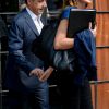Exclusif - Carla Bruni-Sarkozy et son mari l'ancien Président Nicolas Sarkozy quittent un hôtel de New York le 14 juin 2017. Carla Bruni-Sarkozy a chanté la veille, le 13 juin 2017 des extraits de son nouvel album « French Touch » dans le club de jazz « Le Poisson rouge » dans le quartier de Greenwich.