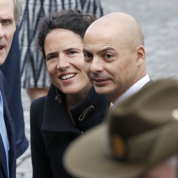 Mazarine Pingeot et son compagnon Didier Le Bret assistent au défilé du 14 juillet 2016, place de la Concorde, à Paris. © Alain Guizard/Bestimage