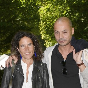Mazarine Pingeot et son compagnon Didier Le Bret - 19ème édition de "La Forêt des livres" à Chanceaux-près-Loches, le 31 août 2014.