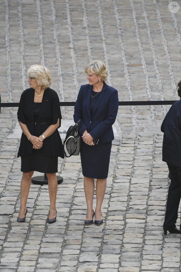 Nadine Morano - Hommage national à Simone Veil (femme politique et rescapée de la Shoah) dans la cour d'Honneur des Invalides à Paris, France, le 5 juillet 2017. Simone Veil reposera avec son mari au Panthéon. © Pierre Perusseau/Bestimage