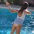 Laure Manaudou publie une rare vidéo de sa fille Manon, 7 ans, plongeant dans une piscine, le 6 juillet 2017.