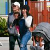 Exclusif - Blac Chyna et ses enfants, sa fille Dream Renée Kardashian et son fils King Cairo Stevenson sont allés à Legoland à Redondo Beach, le 10 juin 2017.