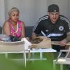 Blac Chyna enceinte déjeune avec son fiancé Rob Kardashian à Miami, le 13 mai 2016