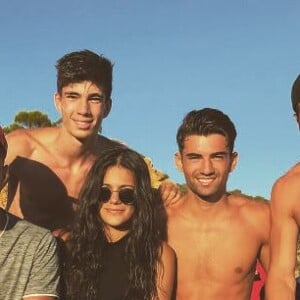 Luca Zidane partage une photo de famille sur Instagram, lors de vacances à Ibiza. Juillet 2017.