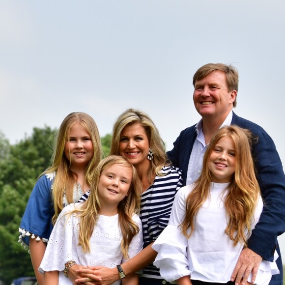 La princesse Amalia, la reine Maxima, le roi Willem-Alexander, la princesse Ariane, la princesse Alexia - Rendez-vous avec la famille royale des Pays-Bas à Warmond le 7 juillet 2017. 07/07/2017 - Warmond