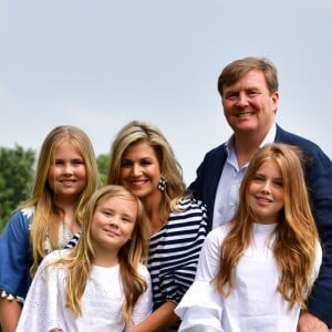 La princesse Amalia, la reine Maxima, le roi Willem-Alexander, la princesse Ariane, la princesse Alexia - Rendez-vous avec la famille royale des Pays-Bas à Warmond le 7 juillet 2017. 07/07/2017 - Warmond