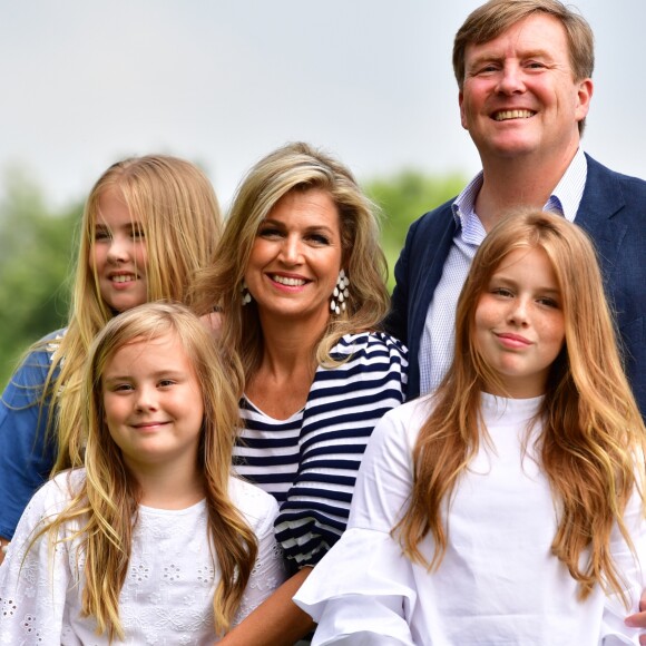 La princesse Amalia, la reine Maxima, le roi Willem-Alexander, la princesse Ariane, la princesse Alexia - Rendez-vous avec la famille royale des Pays-Bas à Warmond le 7 juillet 2017. 07/07/2017 - Warmond