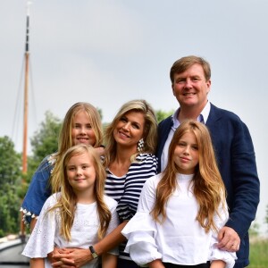 La princesse Amalia, la reine Maxima, le roi Willem-Alexander, la princesse Ariane, la princesse Alexia - Rendez-vous avec la famille royale des Pays-Bas à Warmond le 7 juillet 2017. 07/07/2017 - Warmond