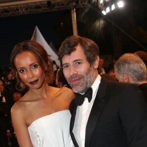 Sonia Rolland (bijoux Montblanc) et son compagnon Jalil Lespert - Montée des marches du film "Le Redoutable" lors du 70ème Festival International du Film de Cannes. Le 21 mai 2017. © Borde-Jacovides-Moreau / Bestimage