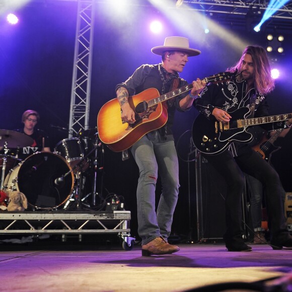 Kiefer Sutherland en concert au festival de Glastonbury. Londres, le 29 juin 2017.