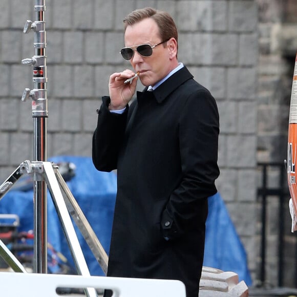 Kiefer Sutherland sur le Tournage de la série "Designated Survivor" à Toronto le 29 octobre 2016