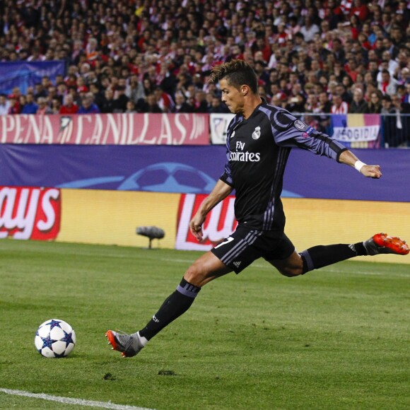 Cristiano Ronaldo lors du match de Ligue des Champions Atlético Madrid - Real Madrid au stade Vicente Calderon à Madrid, le 10 mai 2017.