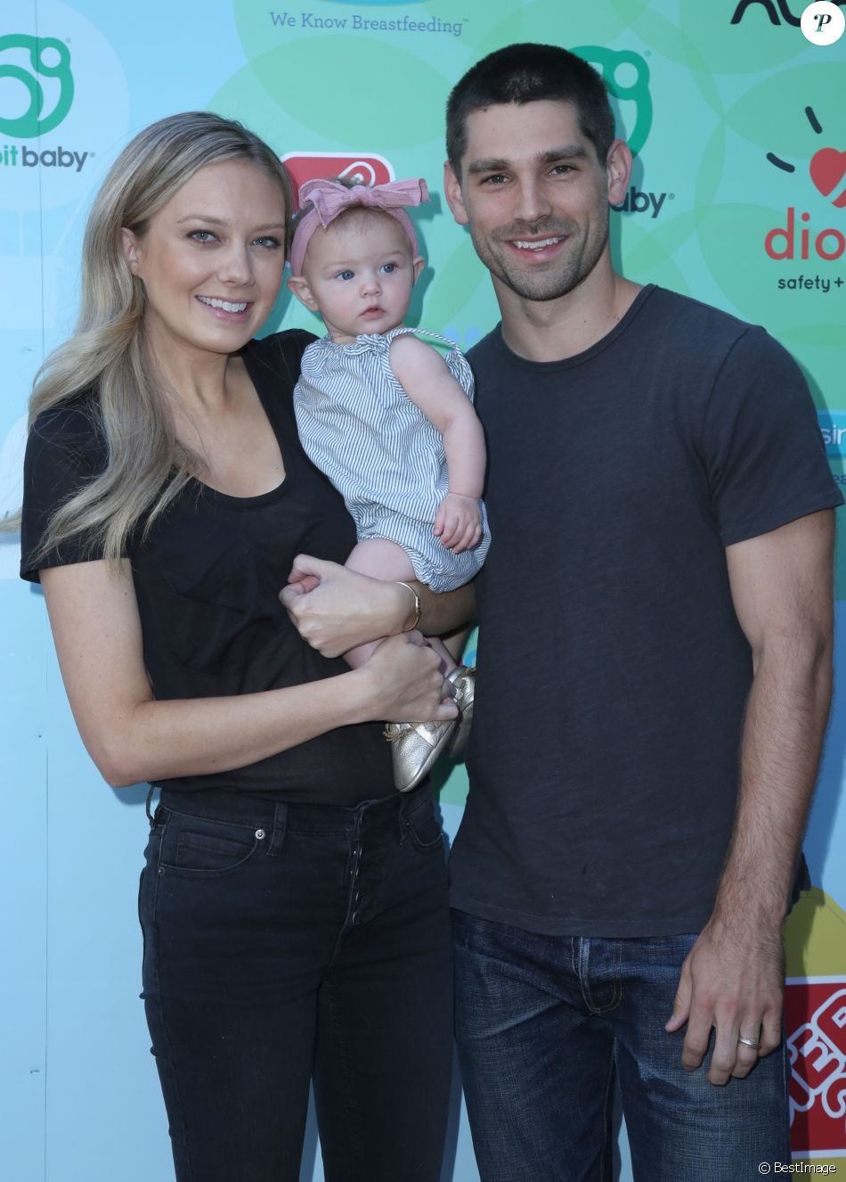 Melissa Ordway avec son mari Justin Gaston et leur fille Olivia