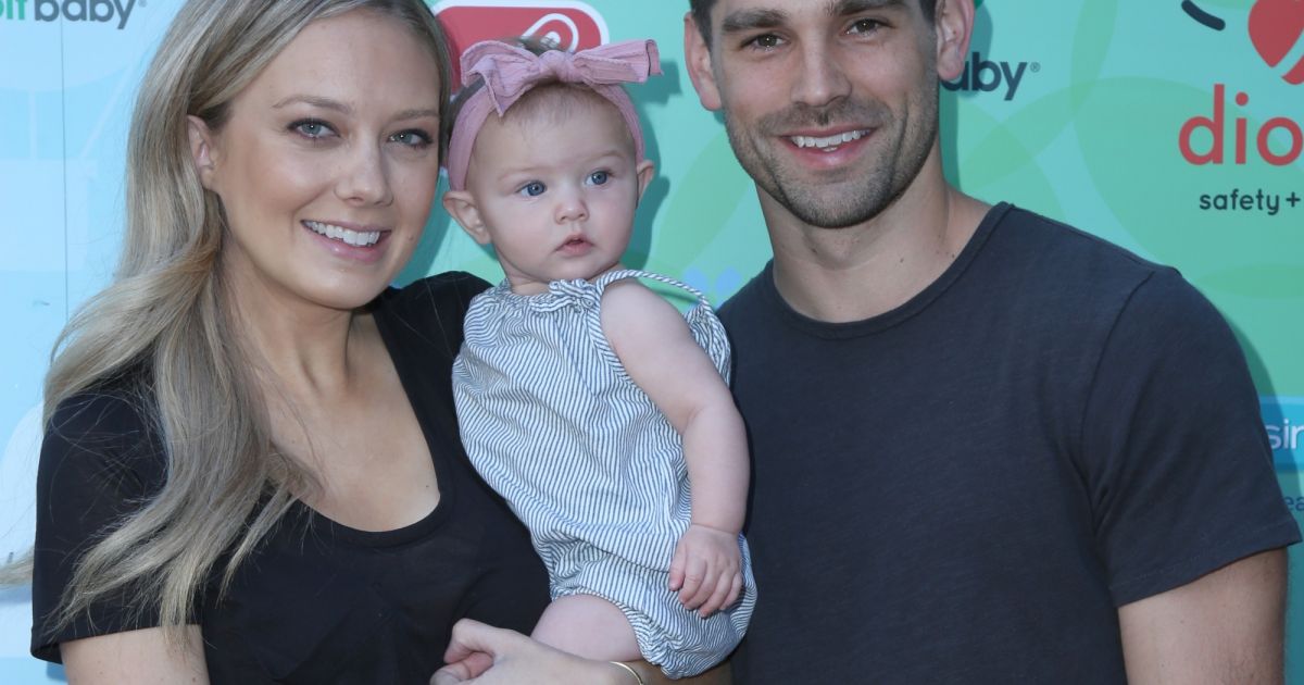 Melissa Ordway avec son mari Justin Gaston et leur fille Olivia