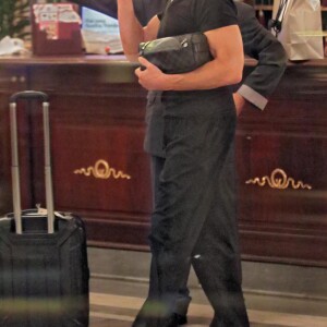 Exclusif - Jean-Claude Van Damme tourne un spot avec son fils Kristopher à Rome le 6 juillet 2017.