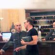 Exclusif - Jean-Claude Van Damme tourne un spot avec son fils Kristopher à Rome le 6 juillet 2017.