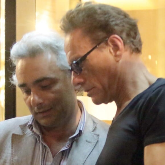 Exclusif - Jean-Claude Van Damme tourne un spot avec son fils Kristopher à Rome le 6 juillet 2017.