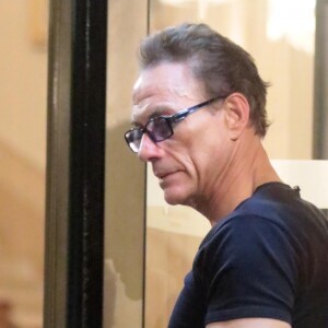 Exclusif - Jean-Claude Van Damme tourne un spot avec son fils Kristopher à Rome le 6 juillet 2017.