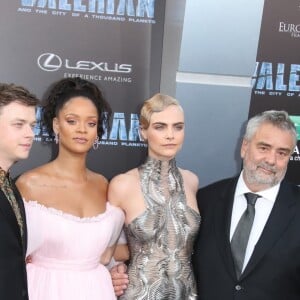 Dane DeHaan, Rihanna, Cara Delevingne, Luc Besson à la première du film "Valérian et la Cité des milles planètes" au TCL Chinese Theater à Hollywood, le 17 juillet 2017 © Chris Delmas/Bestimage