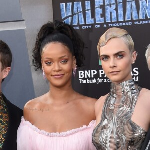 Dane DeHaan, Rihanna, Cara Delevingne, Luc Besson à la première du film "Valérian et la Cité des milles planètes" au TCL Chinese Theater à Hollywood, le 17 juillet 2017 © Chris Delmas/Bestimage