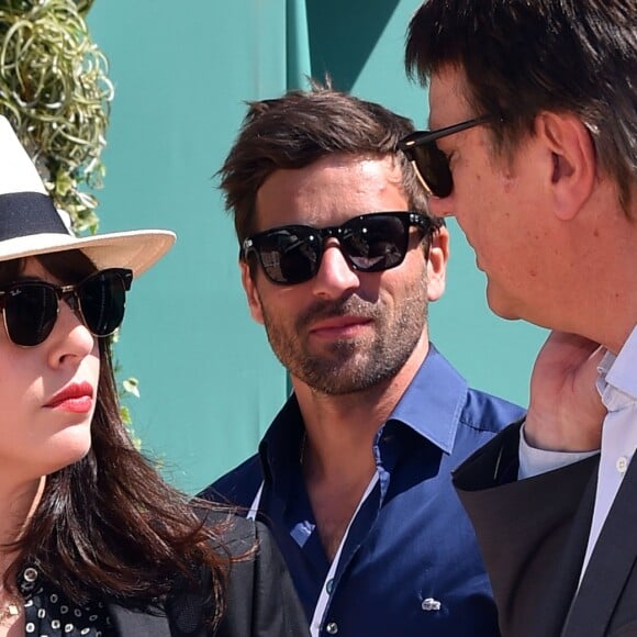 Nolwenn Leroy et son fiancé Arnaud Clément dans les tribunes des 1/2 finales du tournoi de tennis "Monte Carlo Rolex Masters 2016" " au Monte Carlo Country Club à Roquebrune-Cap-Martin. Le 16 avril 2016 © Bruno Bebert / Bestimage