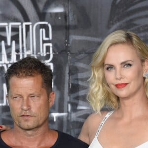 Til Schweiger, Charlize Theron (habillée en Dior), Sofia Boutella - Avant-première du film "Atomic Blonde" au théâtre am Potsdamer Platz à Berlin, le 17 juillet 2017.