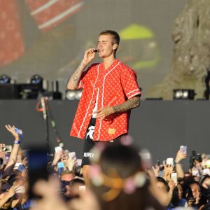 Justin Bieber en concert au British Summer Time à Hyde Park à Londres, le 2 juillet 2017