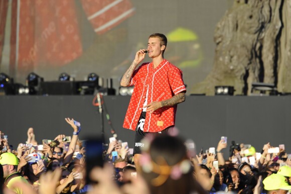 Justin Bieber en concert au British Summer Time à Hyde Park à Londres, le 2 juillet 2017